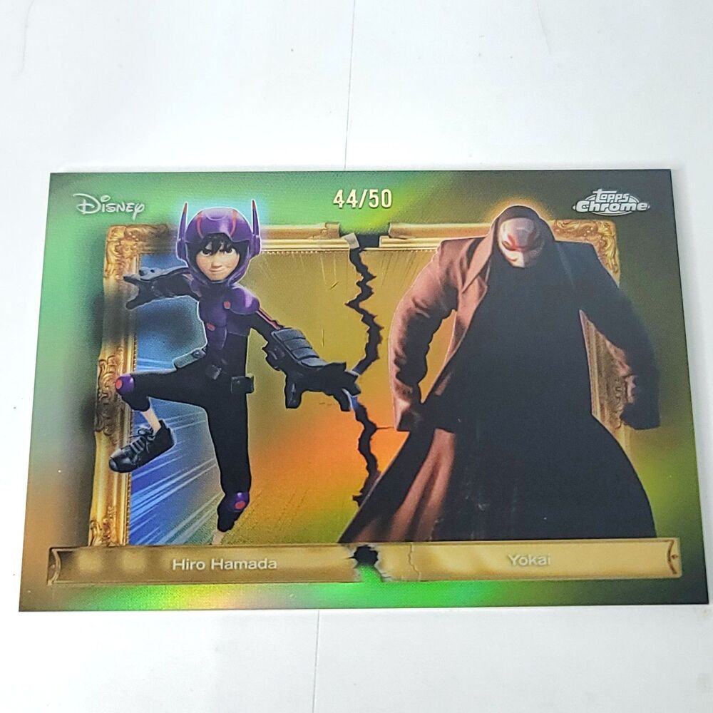 Topps Chrome Neon Hiro Hamada Yokai Baymax Gold Family First Rivals 44/50